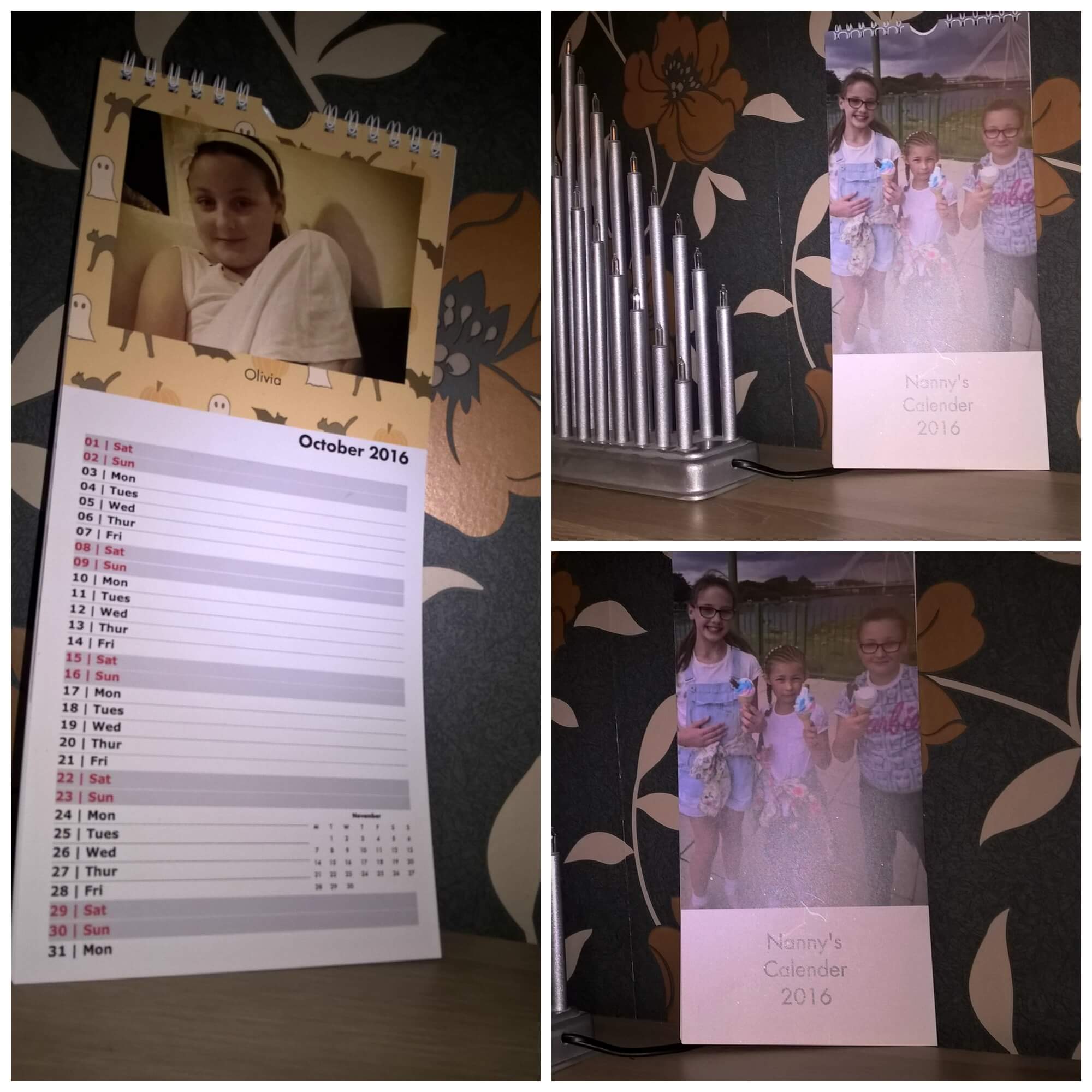personalised calendar from snapfish