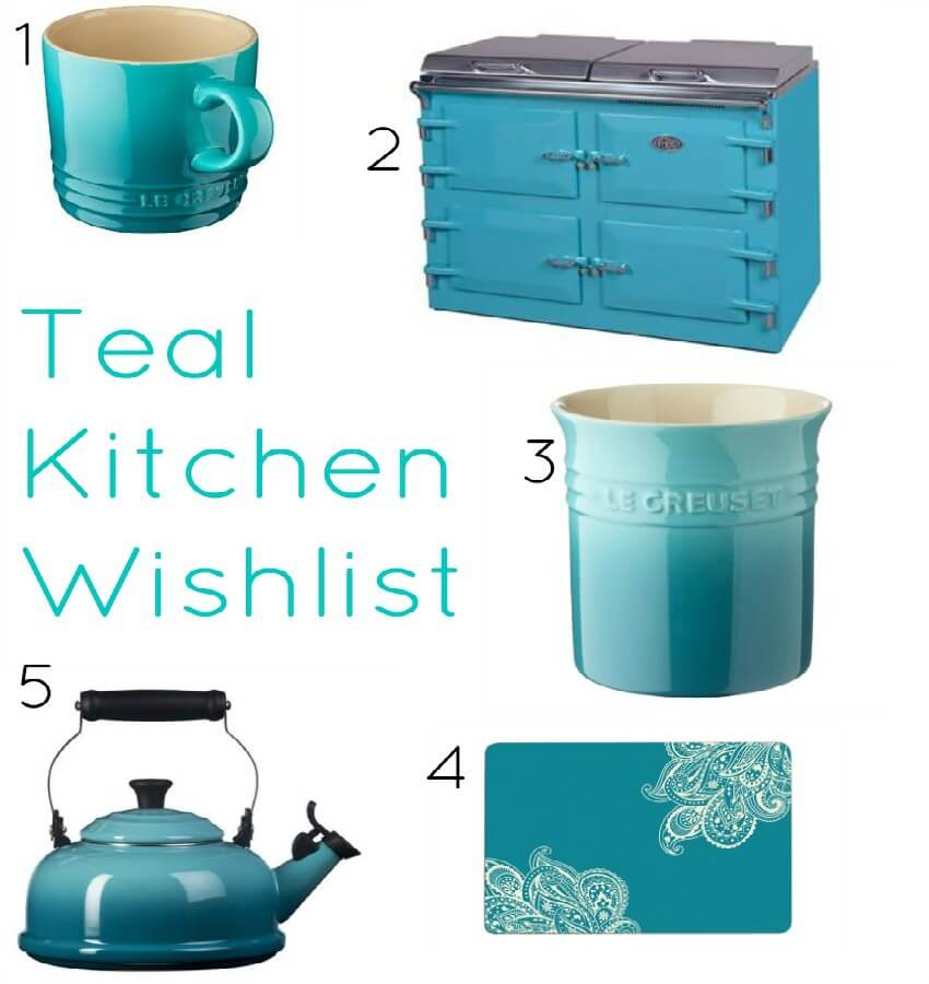 A teal kitchen wishlist cooker kettle accessories ideas