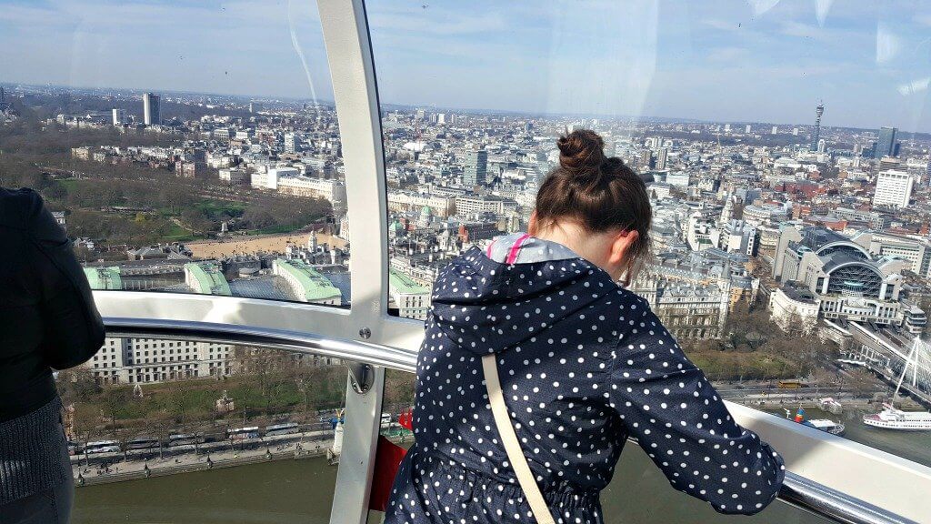 london eye review girl looking out of the capsule