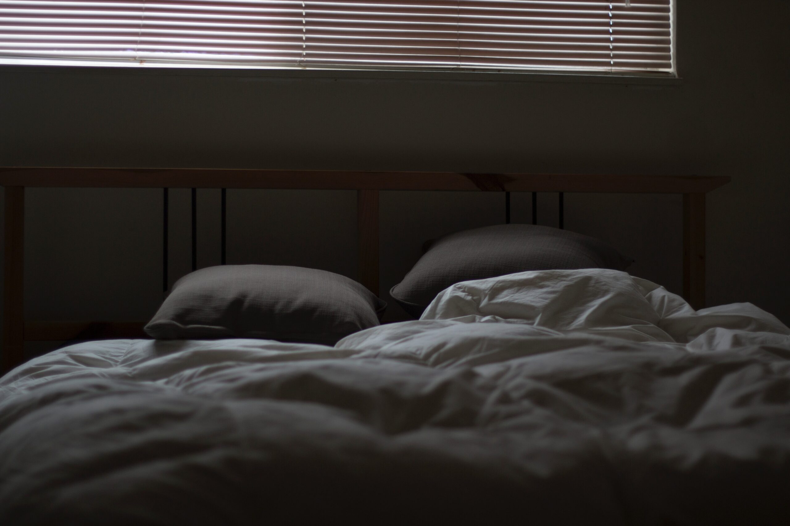 unmade bed