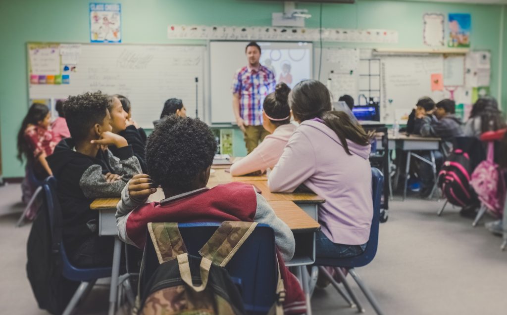 teaching assistant - classroom full of students