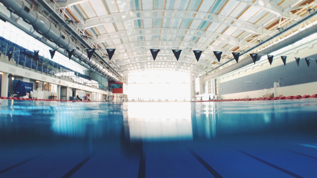 swimming pool set up for a gala - return to fitness post