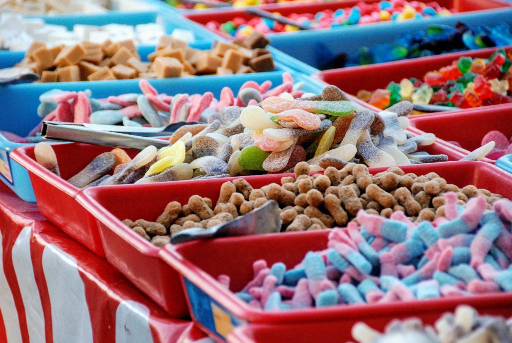 trays of different sweets