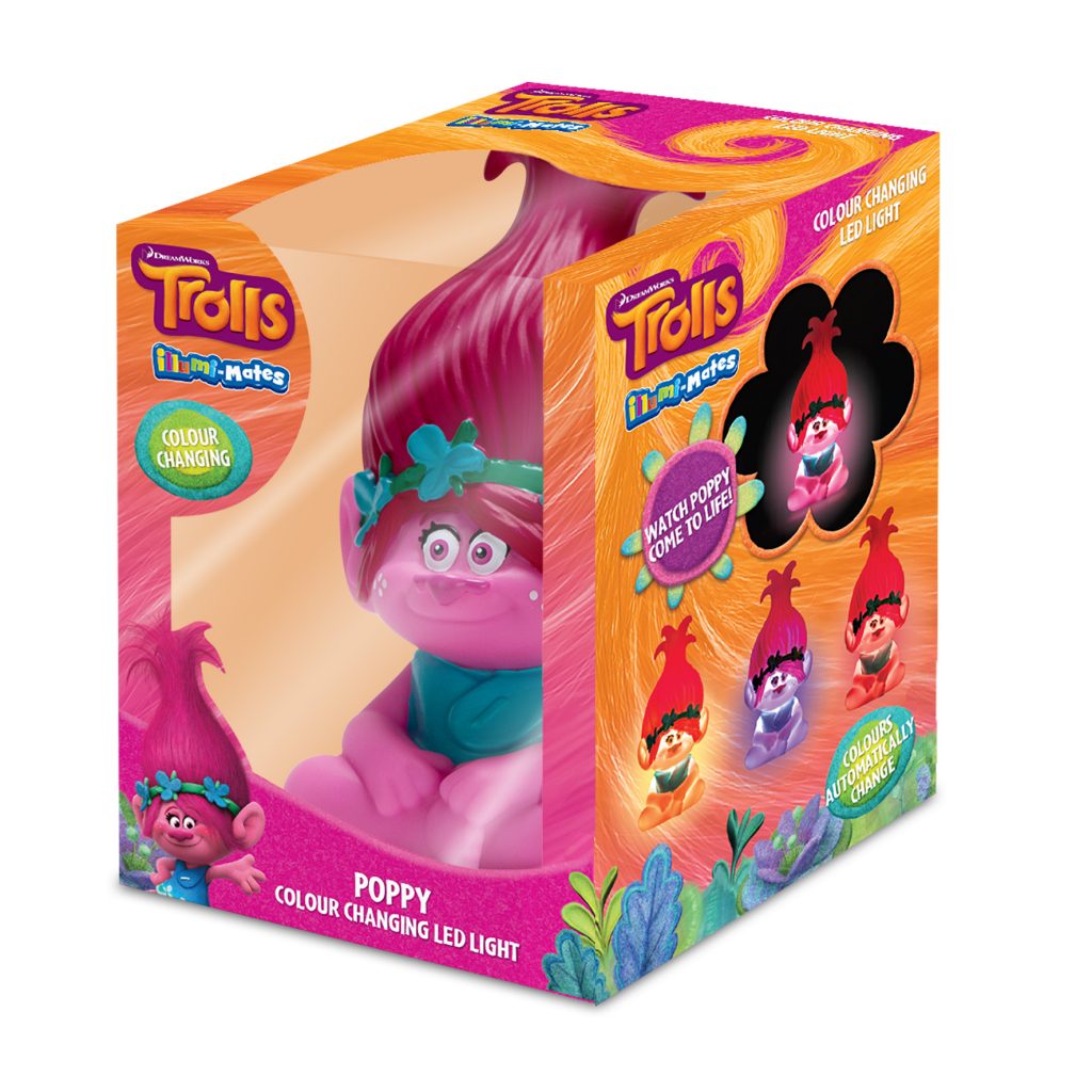 trolls poppy illumimate led light in box
