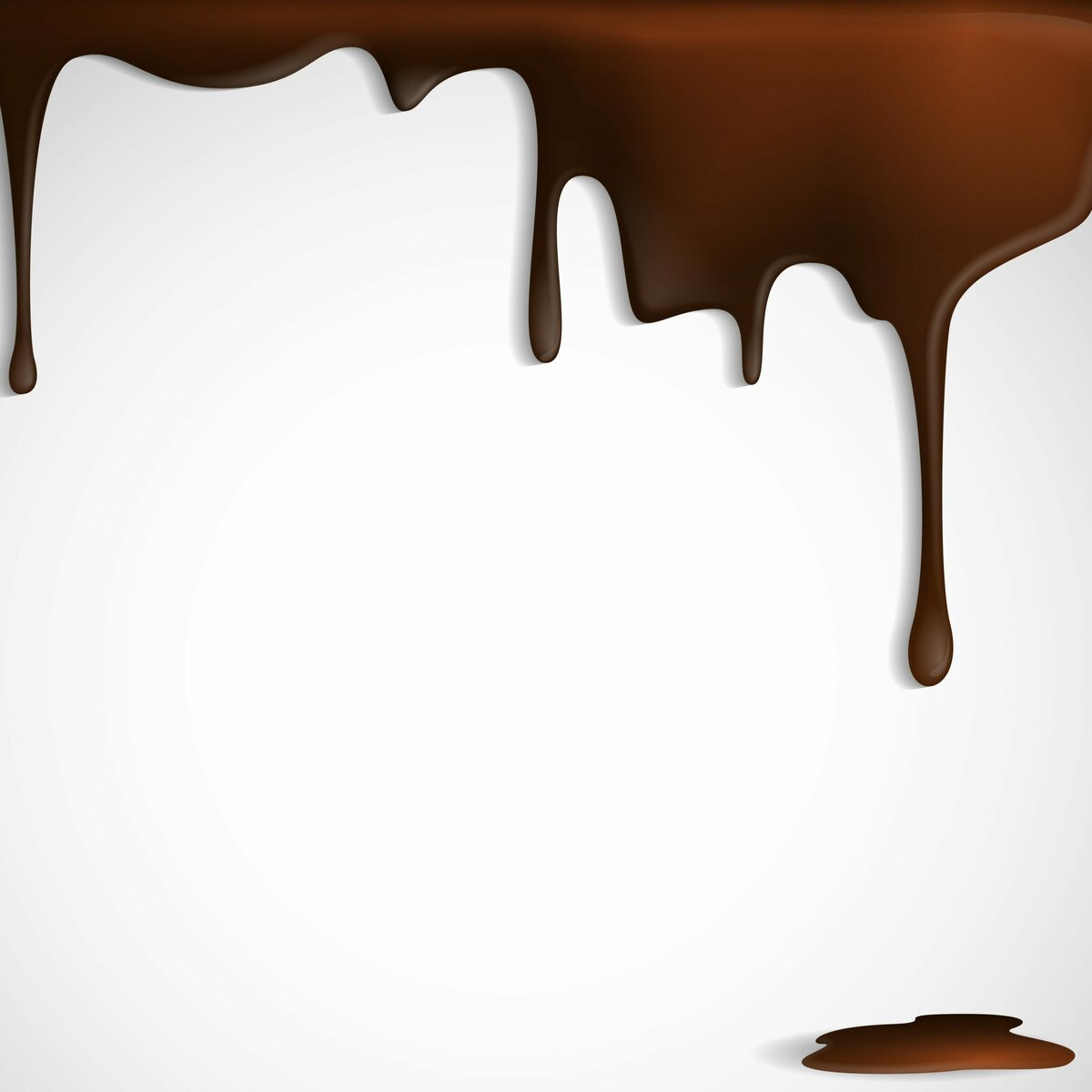 white background with chocolate dripping down it