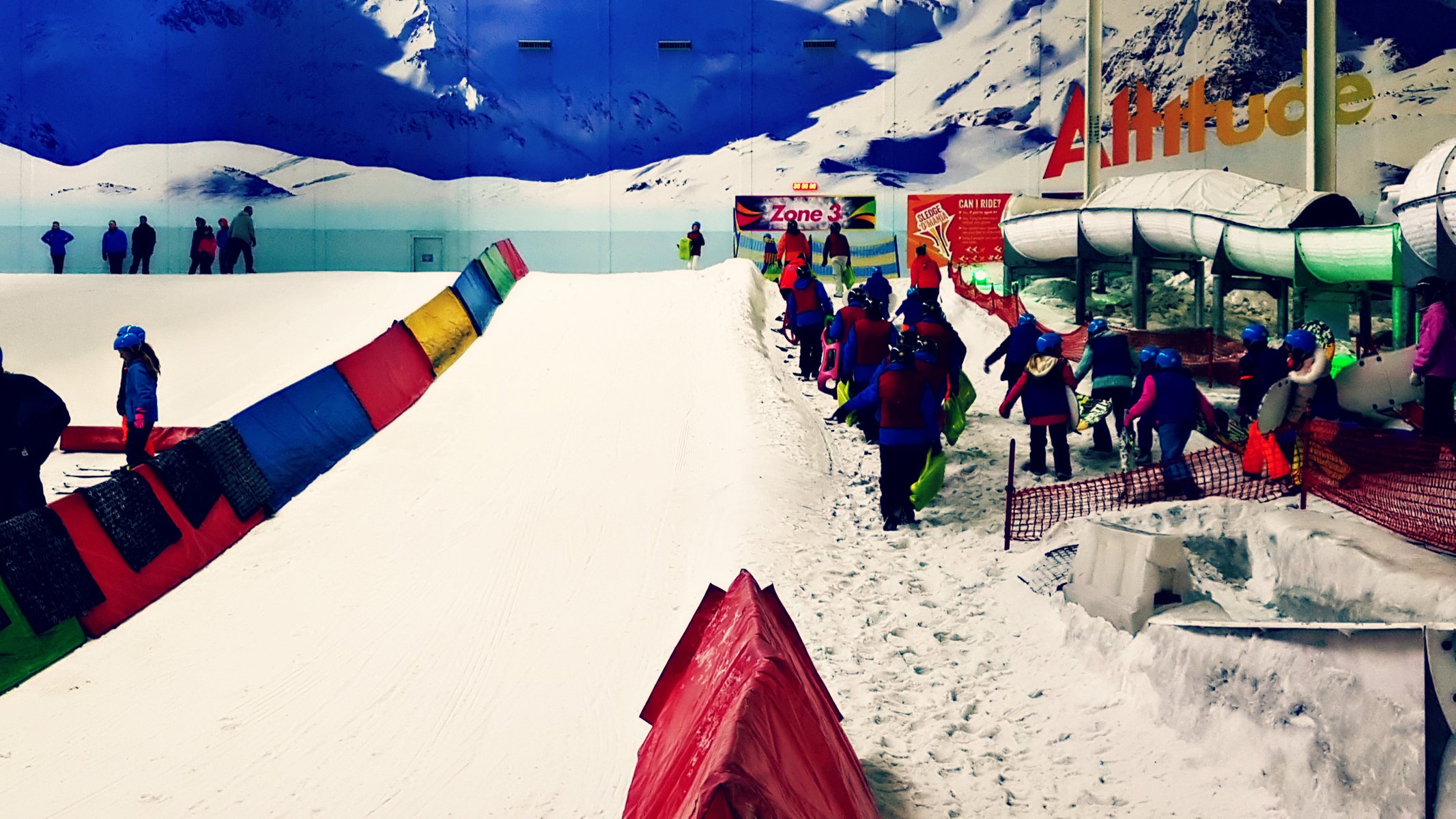 sledging section in altitude in chill factore in manchester