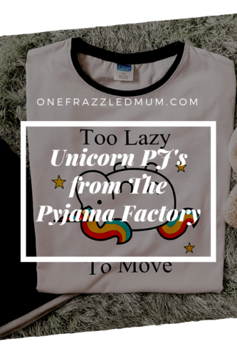 a pinterest image with the text unicorn pj's from the pyjama factory