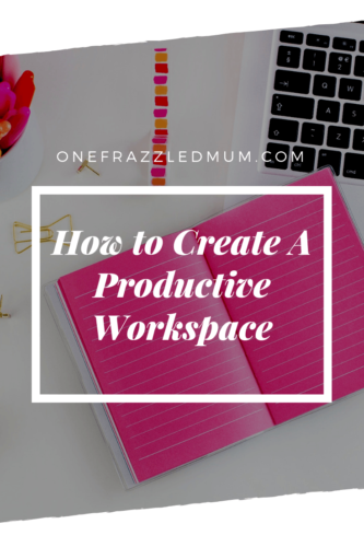 a pinterest image with the gtext how to create a productive workspace