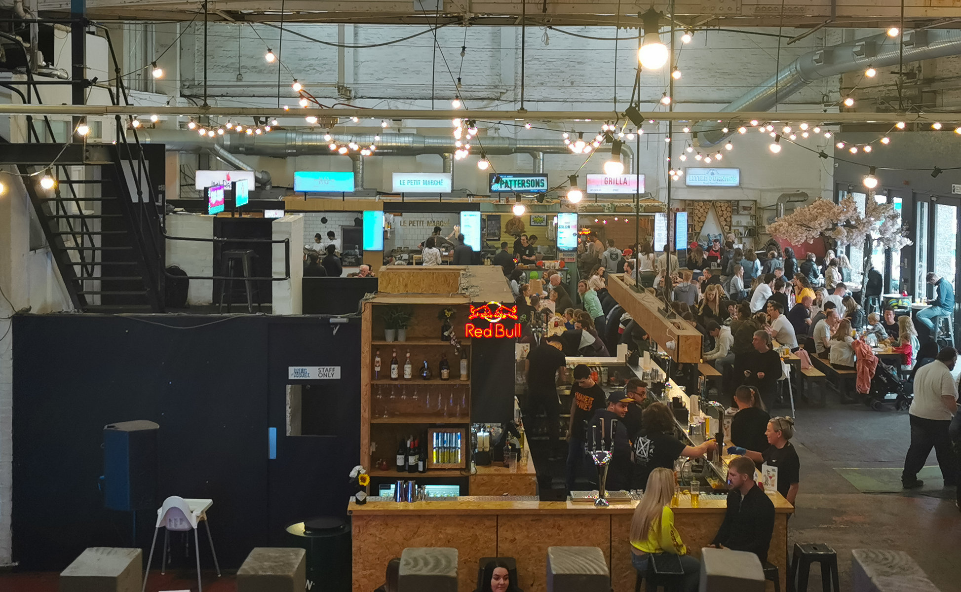 inside the food hall at the baltic triangle liverpool
