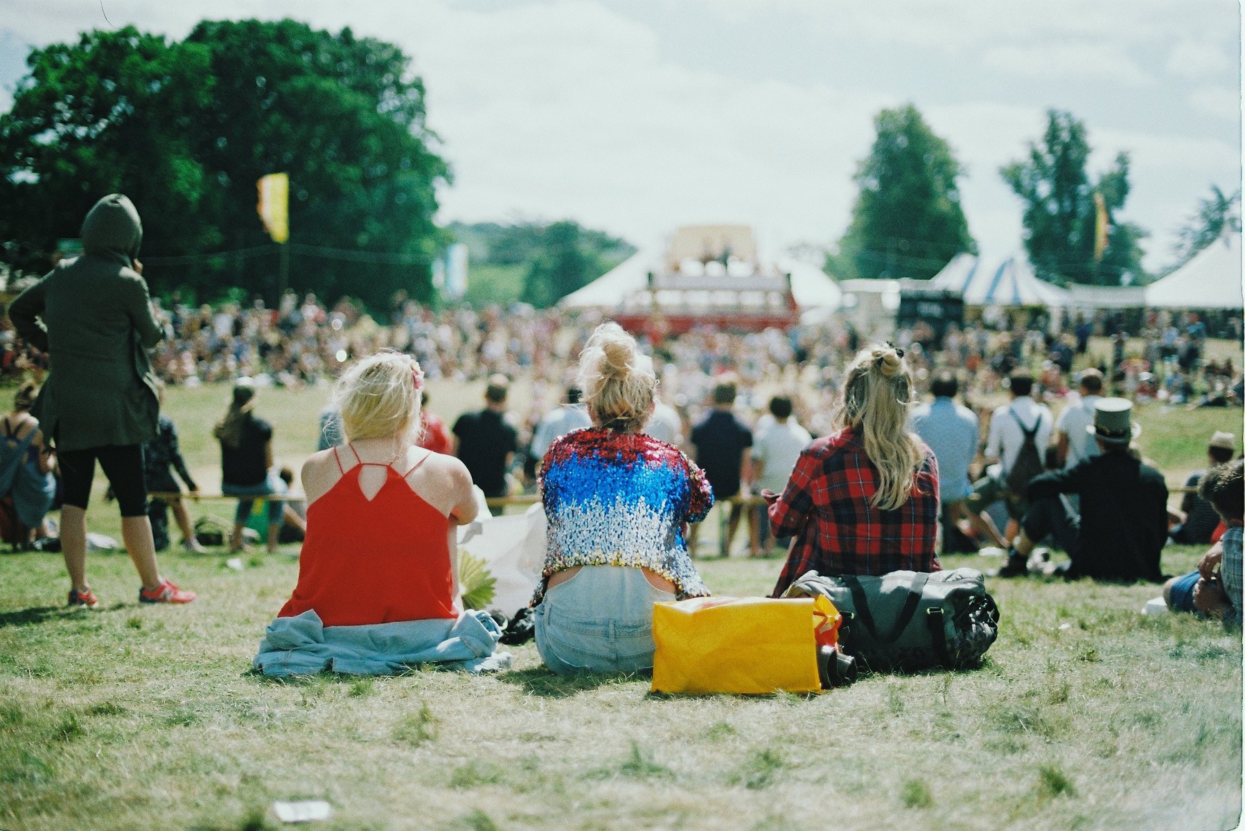 group of people at a festival