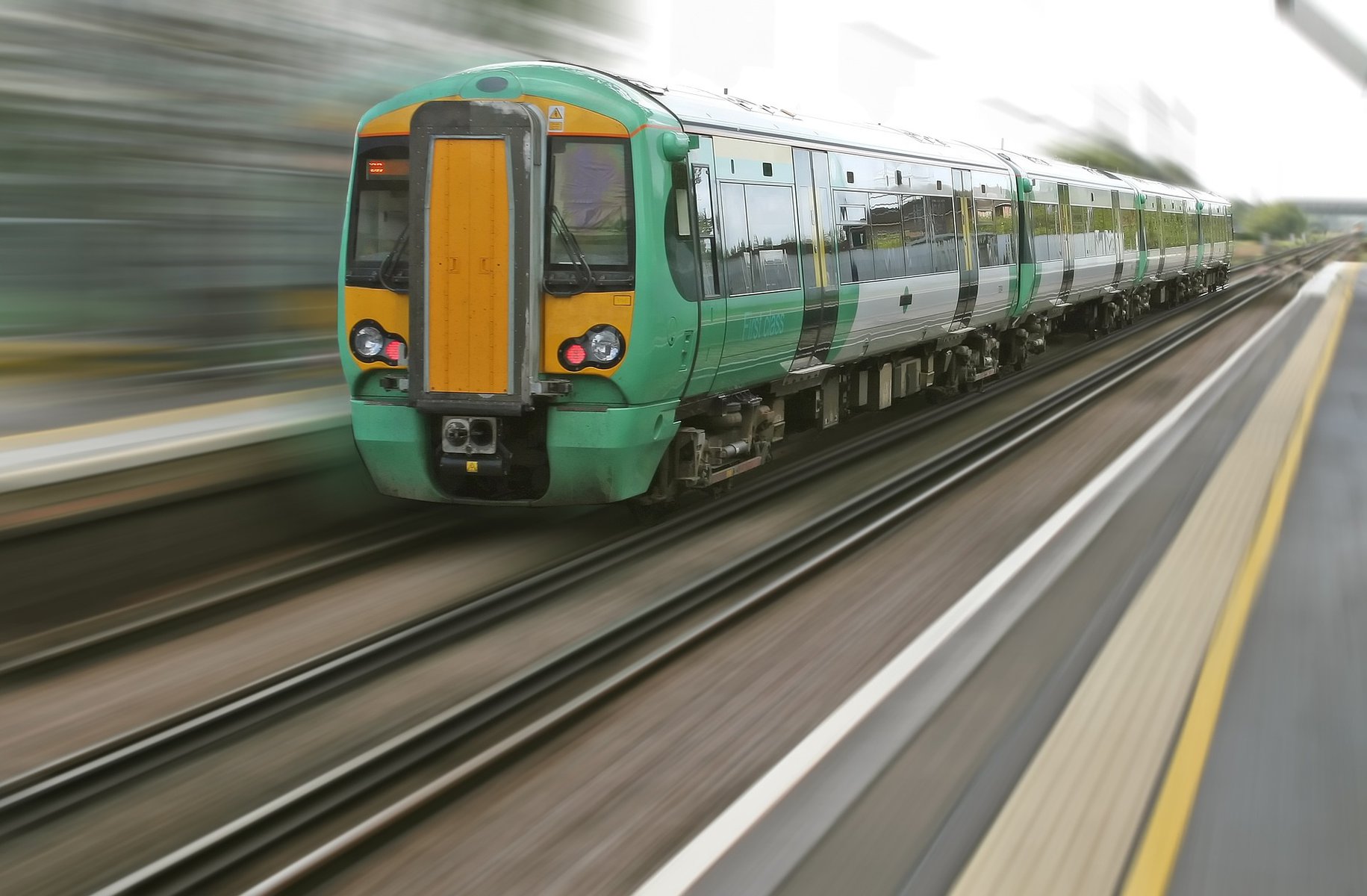 blurred image of a train