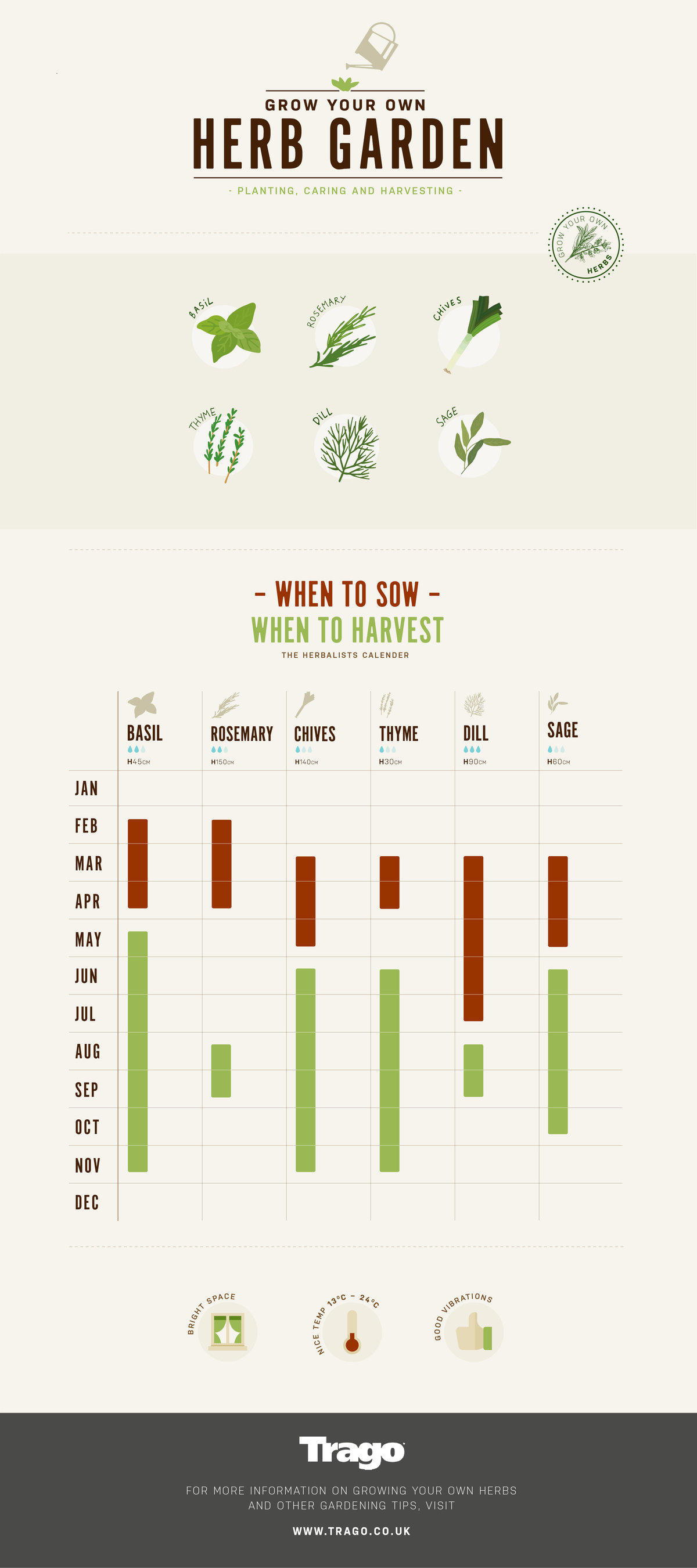 infographic for a herb garden