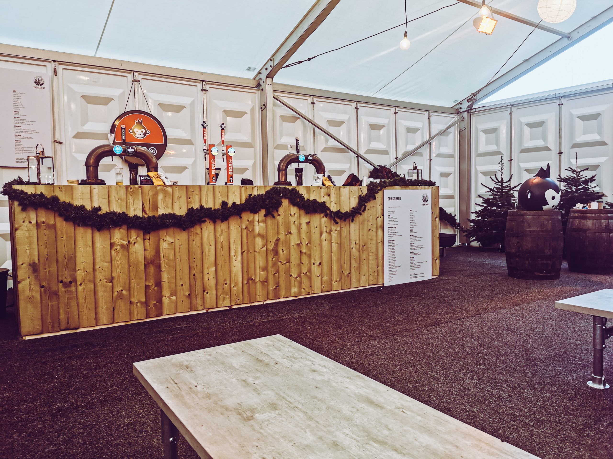 bar area at manchester ice rink