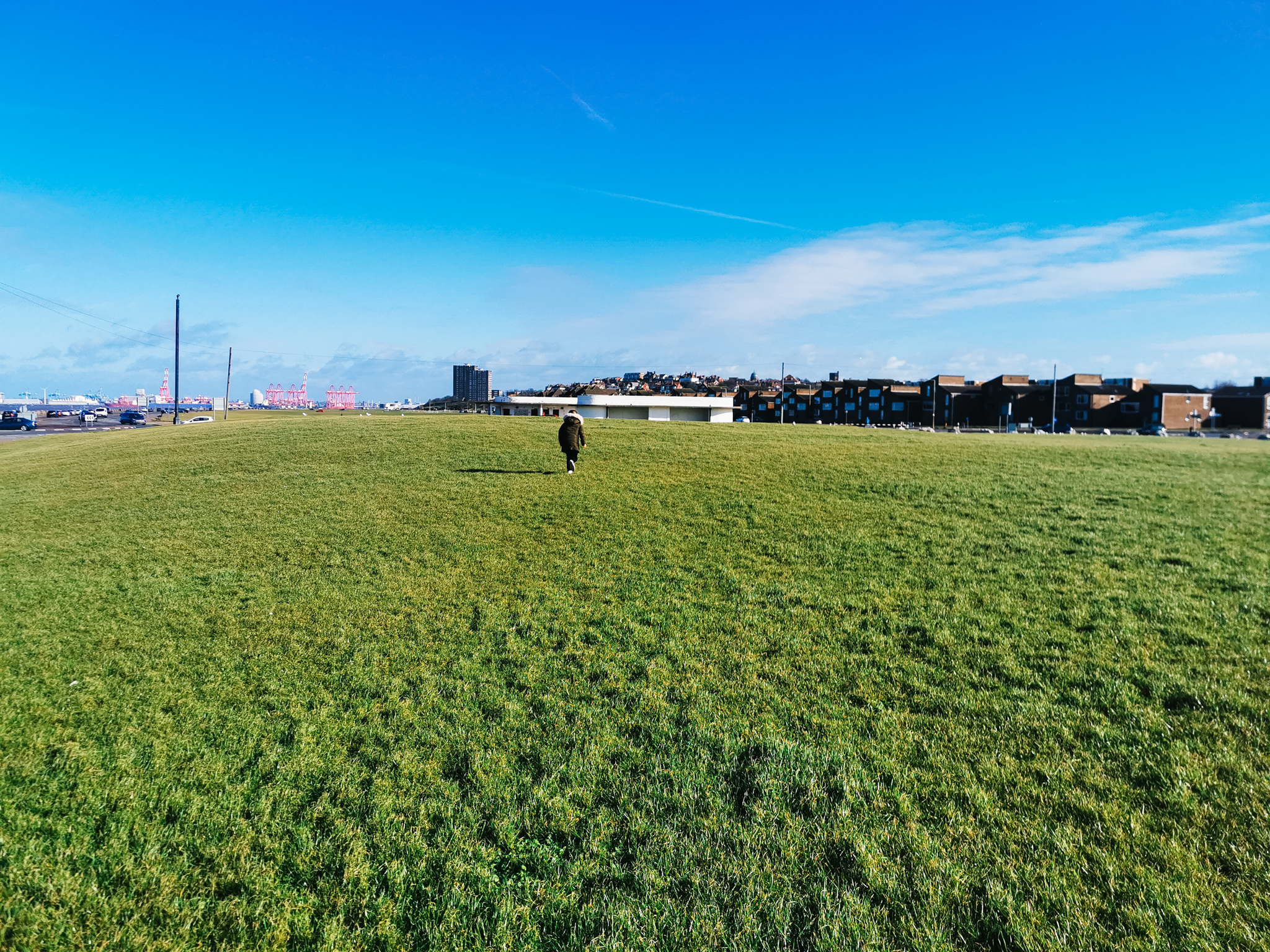 grassed area new brighton promenade, wirral