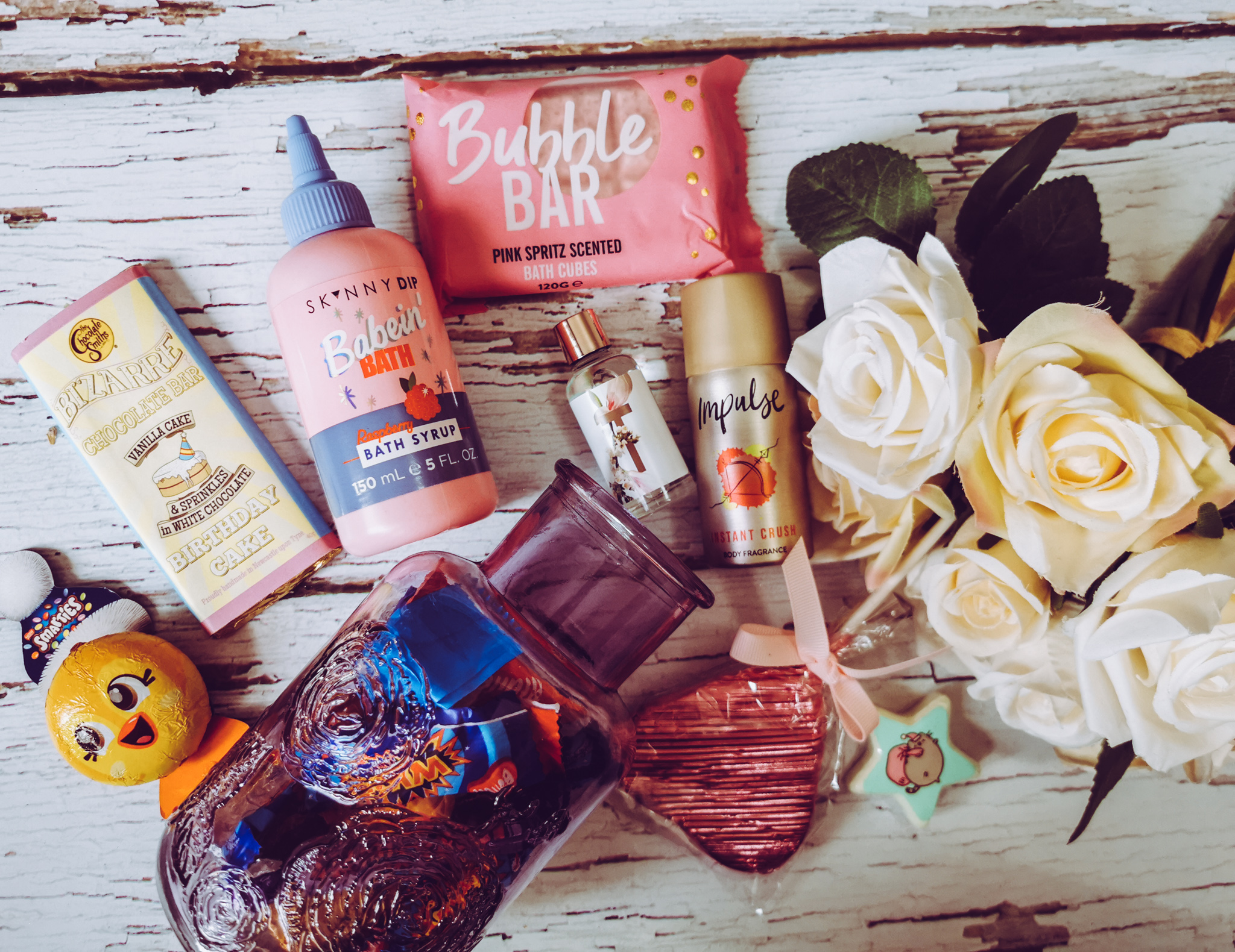 flatlay of gift items