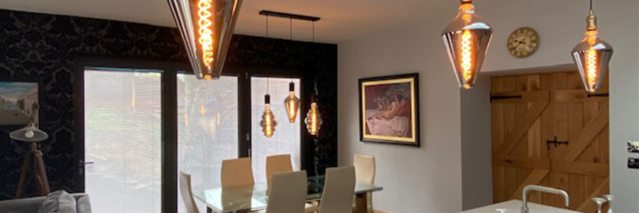 pendant lighting over a table