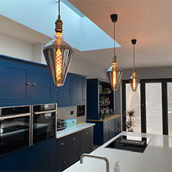 pendant lighting in a kitchen setting