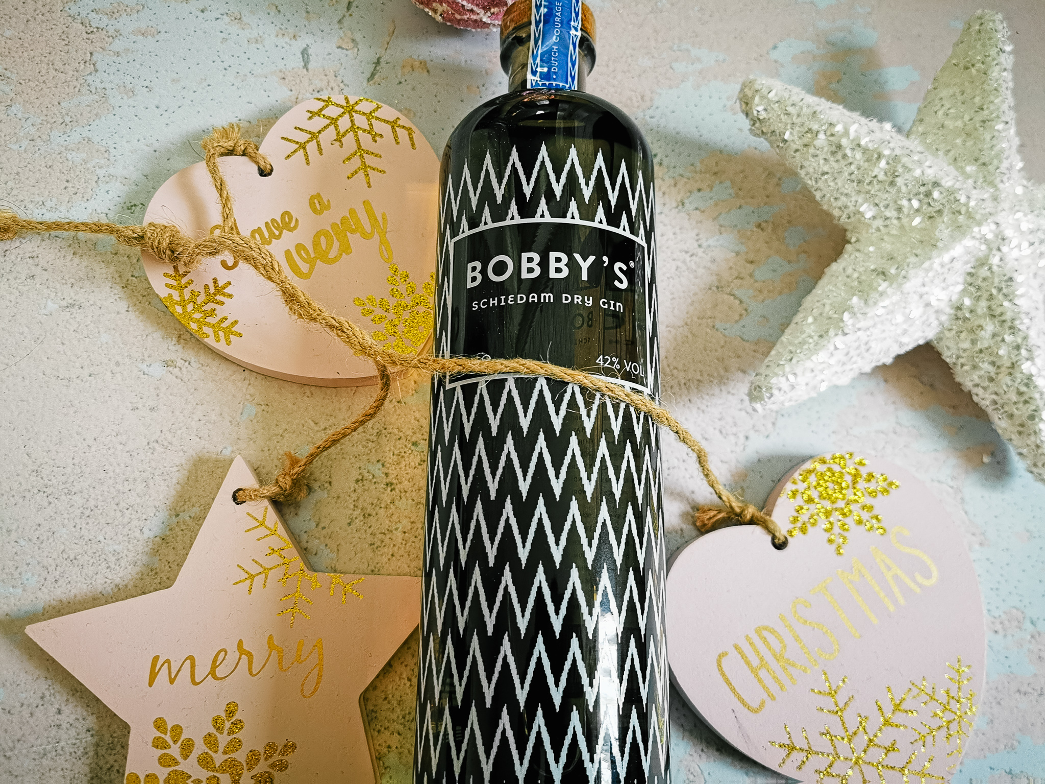 a bottle of bobby's Schiedam gin