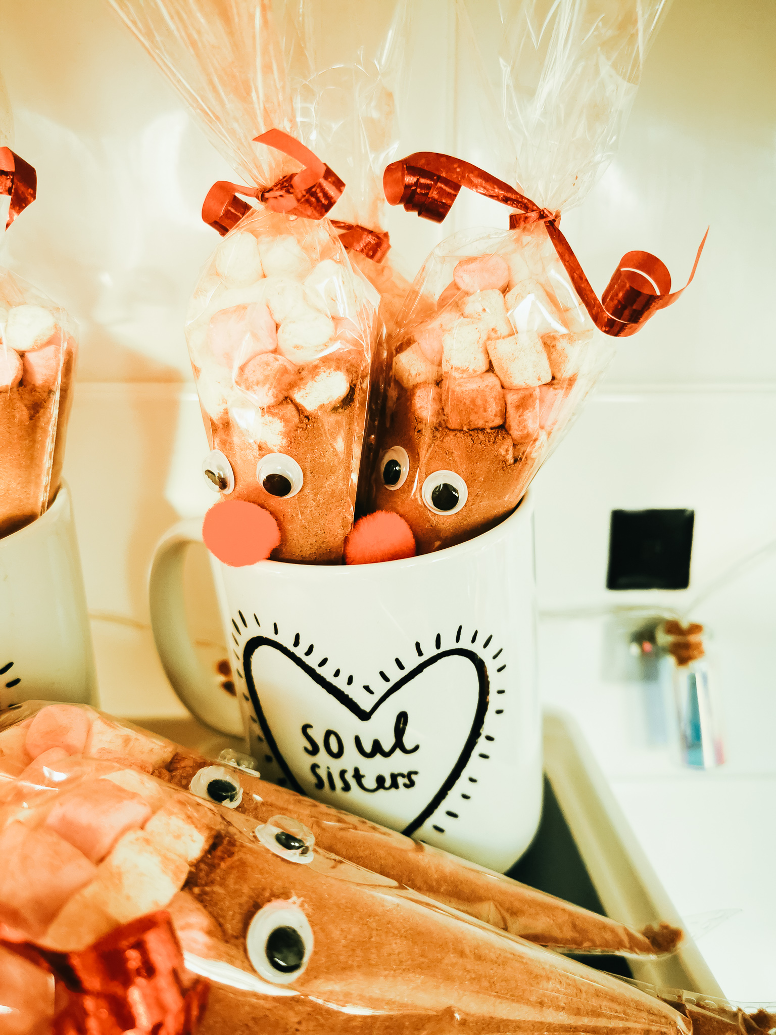 soul sisters mug from ellie ellie with reindeer hot chocolate cones