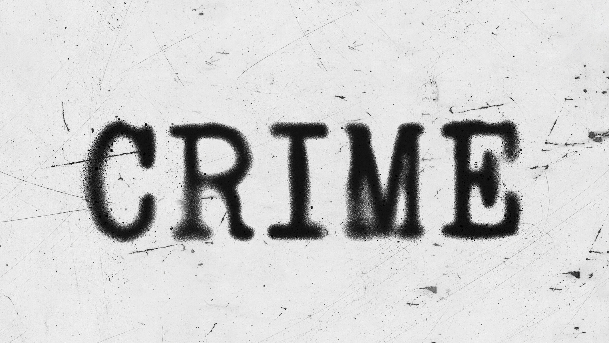 a graphic of the word crime in black letters agaisnt a grainy background for a blog post on true crime